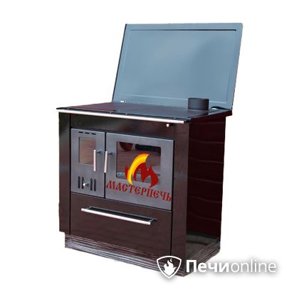 Отопительно-варочная печь МастерПечь ПВ-07 экстра с духовым шкафом, 7.2 кВт (черный) в Севастополе